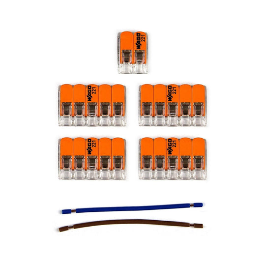 Kit di collegamento WAGO compatibile con cavo 2x per Rosone a 6 fori - Bulby