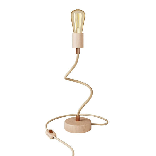 Lampada da tavolo snodabile in legno a luce diffusa - Table Flex - Bulby