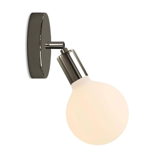 Lampada Fermaluce Snodo in metallo con lampadina Globo Porcellana - Bulby