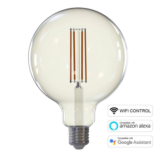 Lampadina LED SMART WI-FI Globo 125 7W 806Lm E27 2700K Dimmerabile - Bulby