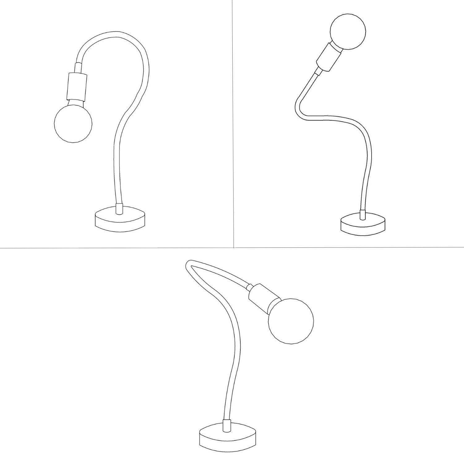 Table Flex lampada da tavolo snodabile a luce diffusa - Bulby