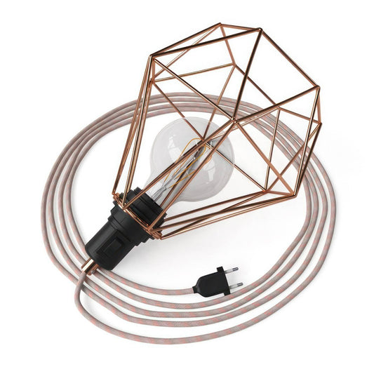 Table Snake - Lampada plug-in con paralume a gabbia Diamond - Bulby